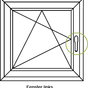 Element do klamki okiennej (dźwignia ręczna przekładni), 98050247 