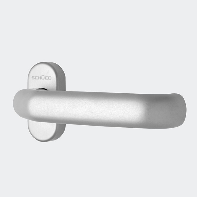 Klamka drzwiowa, wygięta, 210709 EV1 (srebrny)