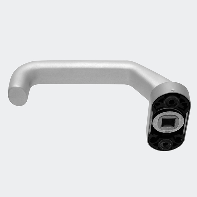 Klamka drzwiowa, wygięta, 210709 EV1 (srebrny)